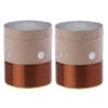 caralin Bass Voice Coil 25.5MM Bass Woofer Voice Coil Copper Wire Two-Layer White Aluminum Repair Part 2PCS view 1