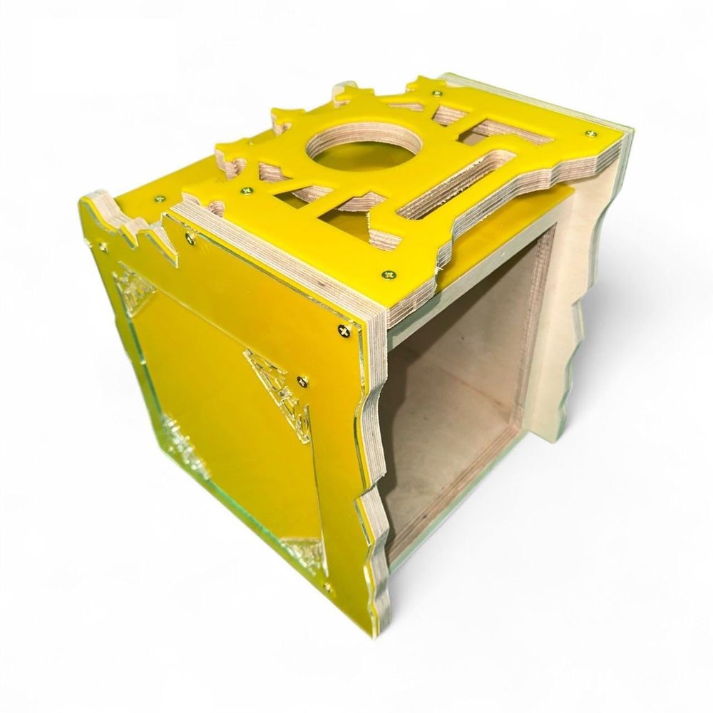 Radio Box for for 1,2,3,4,5,6,7,8, & 9 Equalizer and 1 Radio- Acrylic (Yellow, 6EQ)