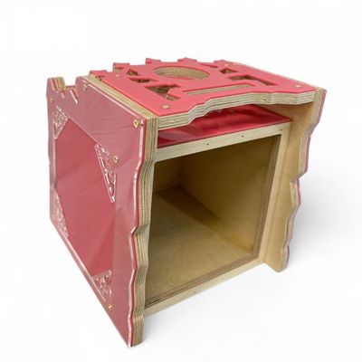 Radio Box for for 1,2,3,4,5,6,7,8, & 9 Equalizer and 1 Radio- Acrylic (Pink, 5EQ)
