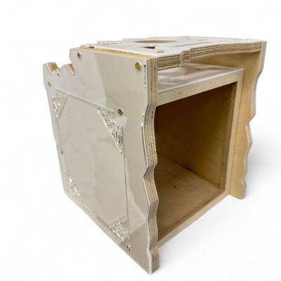 Radio Box for for 1,2,3,4,5,6,7,8, & 9 Equalizer and 1 Radio- Acrylic (White, 6EQ)