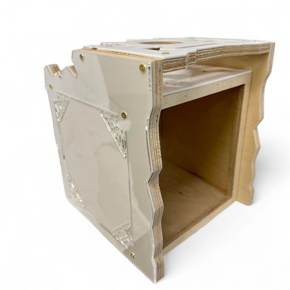 Radio Box for for 1,2,3,4,5,6,7,8, & 9 Equalizer and 1 Radio- Acrylic (White, 6EQ)