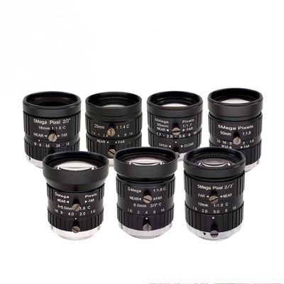 WxjnsIfcF Industrial Camera Lens 5 megapixel C-Mount Lens(12mm 6MP 2/3" C)