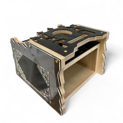 Radio Box for for 1,2,3,4,5,6,7,8, & 9 Equalizer and 1 Radio- Acrylic (Black, 2EQ)