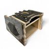 Radio Box for for 1,2,3,4,5,6,7,8, & 9 Equalizer and 1 Radio- Acrylic (Black, 2EQ) view 1