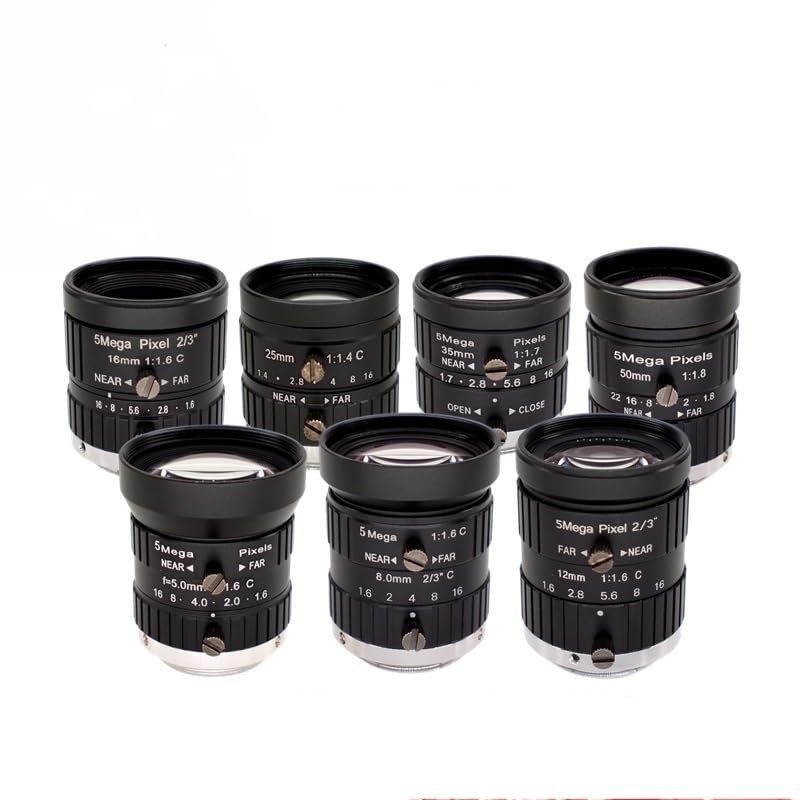 WxjnsIfcF Industrial Camera Lens 5 megapixel C-Mount Lens(8mm 5MP 2/3" C)