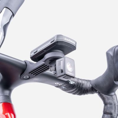beSmart.bike Bike Accessories - Canyon Gear Groove Computer Mount - Compatible with Garmin (Edge 1xx/5xx/8xx) Computers, with Additional Front Mounting, Trek