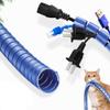 Spiral Cable Wrap -0.8In-9.84Ft Spiral Wire Wrap Cord Covers Bundle Sleeve Hose for Computer Electrical Wire Organizer(Dia 20mm-Length 3m,Blue 1PCS view 1