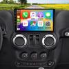 10" Android 14 Car Stereo Radio for Jeep Wrangler JK 2007-2017 Upgrade CarPlay Touch Screen Head Unit with Wireless Carplay & Android Auto GPS Bluetooth WiFi FM RDS DSP SWC Backup Camera Mic view 1