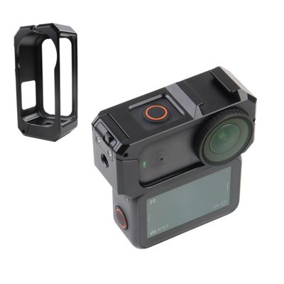 Metal Protective Cage Case for DJI Osmo Nano Aluminum Alloy Protective Housing Bezel Frame with a Cold Shoe Port and 1/4 Screw Port Camera Expansion Shell Accessories