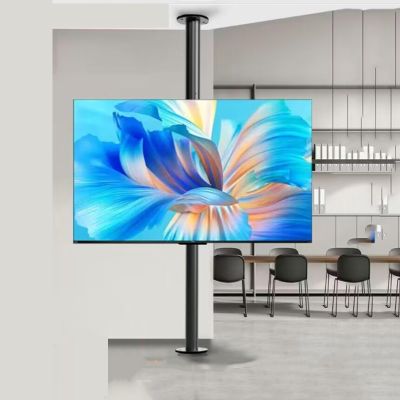 GJZDPMY Adjustable Tilt Swivel TV Ceiling Mount - LCD TV 360 Degree Rotating Frame Floor Stand - Tv Wall Mount, Partition Wall Rotating Rack Rotating TV Cabinet Rotating Base, Fi,60-85cm