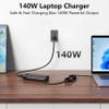 140W USB C Laptop Charger Compatible with HP OMEN Transcend 14-fb0000 14-fb0013dx 14-fb0097nr 14-fb1047nr Spectre x360 2-in-1 16-aa0000 16-aa0097nr ZBook Ultra 8 G1i 14"16" inch n22270-001 n22282-001 view 2