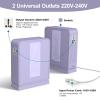 BESTRANS 1000W Step Up Transformer 110v to 220v Converter, Heavy Duty Voltage Converter 110v-120v to 220v-240v with Dual Outlets, Overload Protection & Ultra-Quiet for Home Appliances, Light Purple view 3