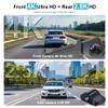 12'' 4K Rear View Mirror Camera,4K+2.5k Front and Rear Mirror Dash Cam,ADAS BSD LCA Smart Rearview Mirror for Cars,App WiFi,Night Vision, Parking Monitor, 64GB Card & GPS Digital View Mirror Dashcam view 2