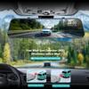 12'' 4K Rear View Mirror Camera,4K+2.5k Front and Rear Mirror Dash Cam,ADAS BSD LCA Smart Rearview Mirror for Cars,App WiFi,Night Vision, Parking Monitor, 64GB Card & GPS Digital View Mirror Dashcam view 4