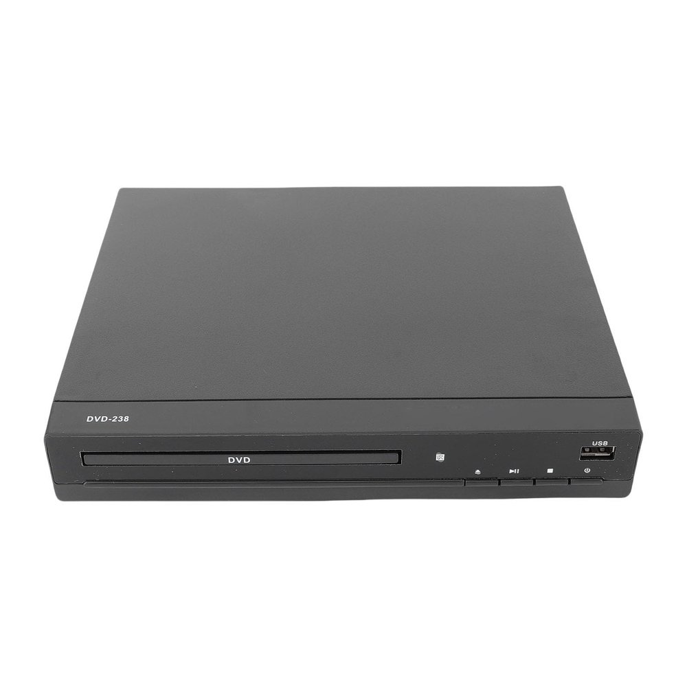 Jectse DVD Player, 1080P Upscaling HD Multimedia Interface USB Port All Region CD DVD Player for TV Projector, with Remote Control, Multiple Formats Playback (US Plug)