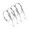 100Pcs Stainless Steel Cable Ties 4.6mm Heavy Duty Self-Locking Zip Tie Multi-Purpose Metal Exhaust Wrap Locking Cable Management(4.6x100mm) view 4