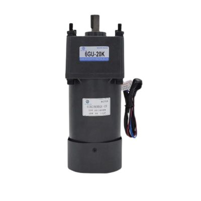 6IK180GU-CF 180W Single-Phase 220V AC Gear Reducer Motor, Forward and Reverse, Fixed Speed, 3K-200K(130RPM)
