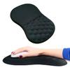 llsxi Ergonomic Mouse Pad Wrist Support,Memory Foam Wrist Rest Mousepad for Relieve Wrist Fatigue,12x8inch Comfortable Massage Design Mouse Mat,Office&Game Mouse Pad for Laptop,Computer,Black view 1