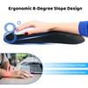 llsxi Ergonomic Mouse Pad Wrist Support,Memory Foam Wrist Rest Mousepad for Relieve Wrist Fatigue,12x8inch Comfortable Massage Design Mouse Mat,Office&Game Mouse Pad for Laptop,Computer,Black view 2