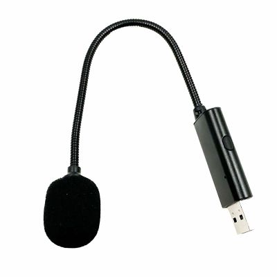 caralin USB Microphone Omnidirectional Microphone 9'' Hose for Games Laptop PC Microphone with Switchs All