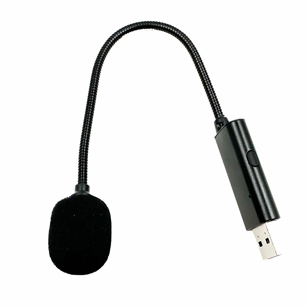 caralin USB Microphone Omnidirectional Microphone 9'' Hose for Games Laptop PC Microphone with Switchs All