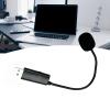caralin USB Microphone Omnidirectional Microphone 9'' Hose for Games Laptop PC Microphone with Switchs All view 2