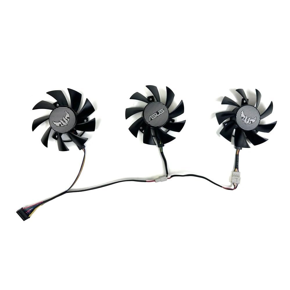 3PCS 75MM 4PIN Cooling Fan for ASUS TUF Gaming X3 RX 5700 XT RX5700 Graphics Card Fan FD8015U12S GPU Fan(3PCS)