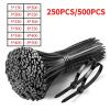 Nylon Cable Ties Self-Locking Black Zip For Home Organization, Garden, DIY Crafts-250/500pcs/Bag Cable Management(8x200mm) view 3