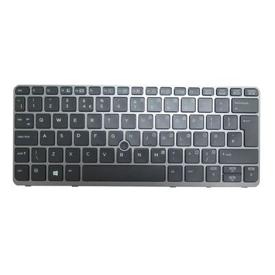for EliteBook 820 G1 G2 720 725 Laptop Backlit UK Keyboard for HP 9Z.N9WBV.10U 735502-031 730541-031 NSK-CR1BV Black(with Gray Frame)