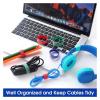 50pcs Releasable Cable Organizer Ties Earphones Wire Management Nylon Reusable Loop Hoop Tape Straps Tie Cable Management(Black,12x150MM) view 2