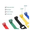 50pcs Releasable Cable Organizer Ties Earphones Wire Management Nylon Reusable Loop Hoop Tape Straps Tie Cable Management(Black,12x150MM) view 4