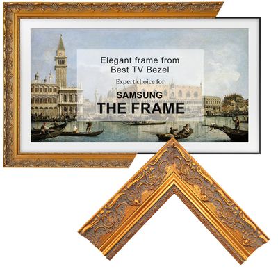 Stylespace Baroque Gold 75" TV frame - Compatible ONLY with Samsung The Frame TV and Pro TVs (Fits 2021-2026 models, model codes:75LS03A/B/C/D/FA/FW)