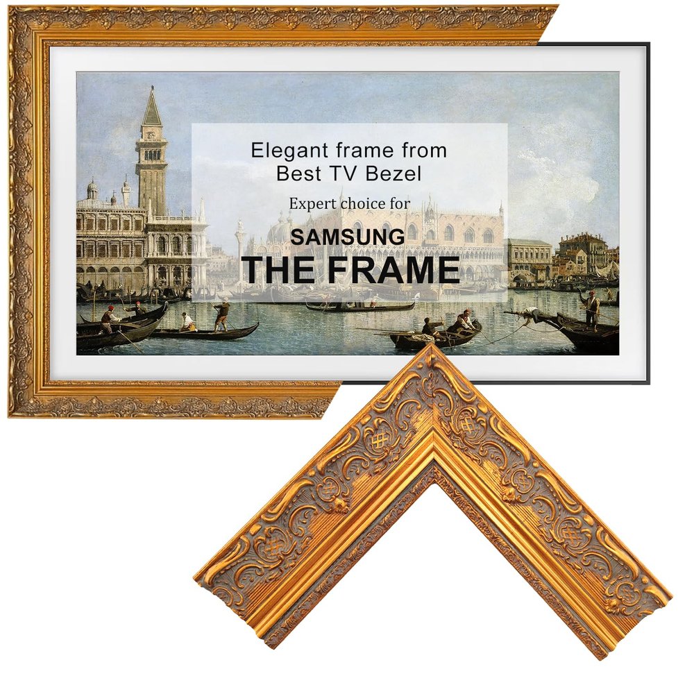 Stylespace Baroque Gold 75" TV frame - Compatible ONLY with Samsung The Frame TV and Pro TVs (Fits 2021-2026 models, model codes:75LS03A/B/C/D/FA/FW)