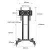 GJZDPMY TV Stand Mobile TV Cart Rooling TV Stand with Wheels for 32 to 65 Inch TVs, Movable Monitor Holder for Home Office, Max VESA 400x400mm view 2