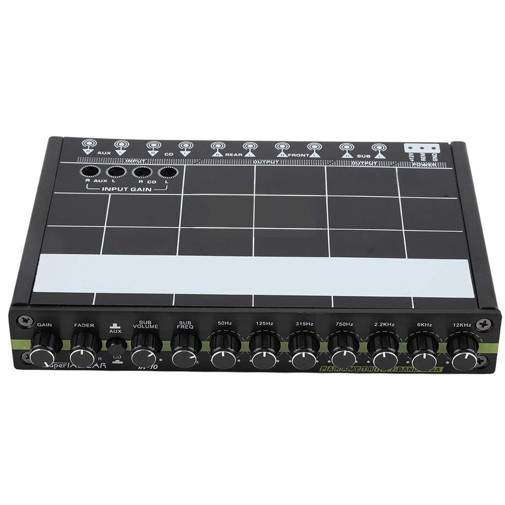 7 Band Car Audio Equalizer, Car Automobile Audio Stereo, EQ Car Amplifier Graphic Equalizer for Boat RV RTV Motorcycle
