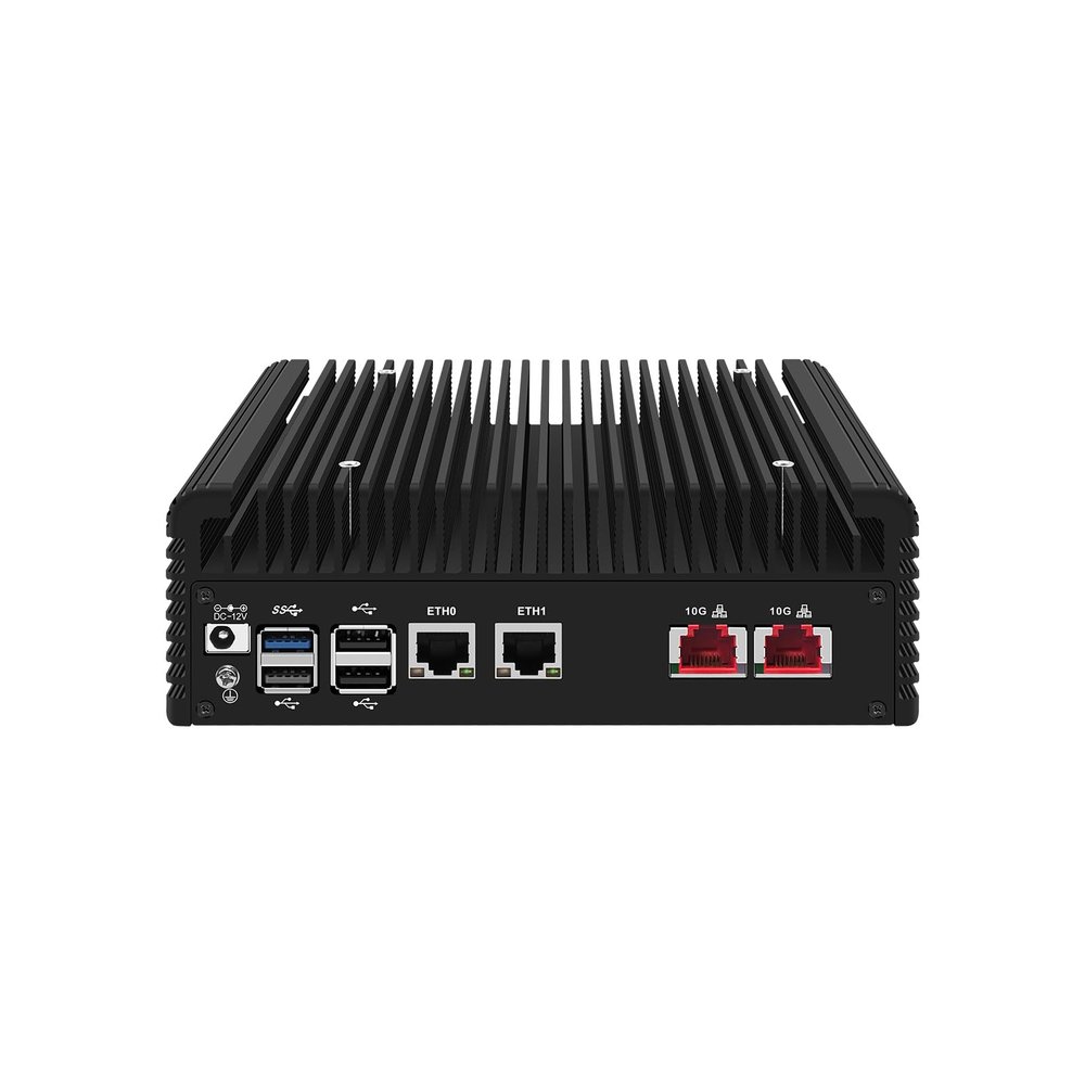 ANDAQI 10GbE Firewall Appliance, Mini PC, OPNsense, VPN, Router PC, N100, RJ71, 2 x 2.5GbE LAN, 2 x 10G LAN, 2 x HDMI, TF, Type-C, 32G RAM, 1TB SSD