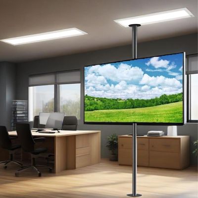 GJZDPMY Adjustable Tilt Swivel TV Ceiling Mount, LCD TV 360 Degree Rotating Frame Floor Stand Partition Wall Rotating Rack Rotating TV Cabinet Rotating Base, Fits 32-75inch LED S,170-205cm