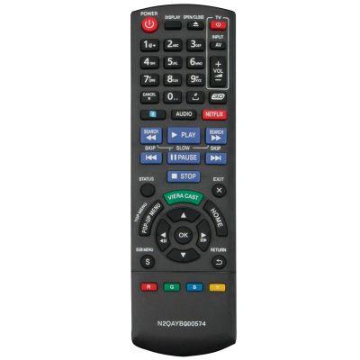 N2QAYB000574 Replacement Remote Control for Panasonic Blu-ray Disc DVD Player in Living Rooms or Rooms, No Programming or Pairing Needed, Replace Remote Compatible Models DMP-BDT110 DMP-BDT210