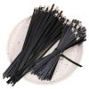 100PCS Self-Locking Metal Black Cable Ties Stainless Steel Coated Heavy Duty Zip Tie Fastener Cable Management(60cm) view 1