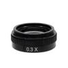 Microscope Accessories Kit 0.3X 0.5X 0.35X 2.0X Barlow Auxiliary Objective Glass Lens 43MM for 180X 200X 300X C-Mount Lens Industry Video Microscope Camera Microscope Slides(0.3X) view 1