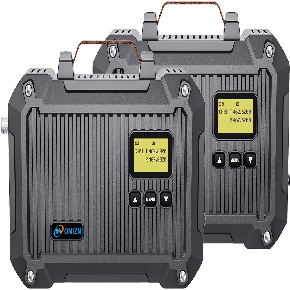 OMIZN 588 GMRS Repeater, Full Duplex Portable Radio Repeater, 25W Output, IP66 Waterproof, for Extended Range Communication, Compatible with Raspberry Pi