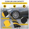 6 Ft Rubber Speed Bump (2 Pack) - Heavy Duty 25000 Lbs Load Capacity, 2 Channel Cable Protector Ramp for Driveway, Road, Parking Lot - Asphalt/Concrete/Gravel Installation, Includes 8 Bolt Spikes view 4