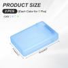 PATIKIL 6.5" x 4.5" Hard Drive Disk Case, 1Set Plastic Hard Disk Storage Box Portable Anti-Static Case for 3.5" External SSD HDD, White/Green/Blue view 2