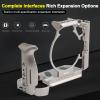 YANZUO Full Camera Cage for Canon EOS R5, Lightweight 6061 Aluminum Alloy Rig Stabilizer with Cold Shoe Mount, Arca-Swiss Base & 1/4" Threaded Holes for Gimbal, Video Filming (Titanium) view 3