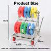 4/5/6 Axle Cable Caddy,Electrical Wire Spool Holder Cart,Wire Spool Rack with Wheels,Independent Bearing for Retail Industrial Wire Pullers(6 reel) view 2