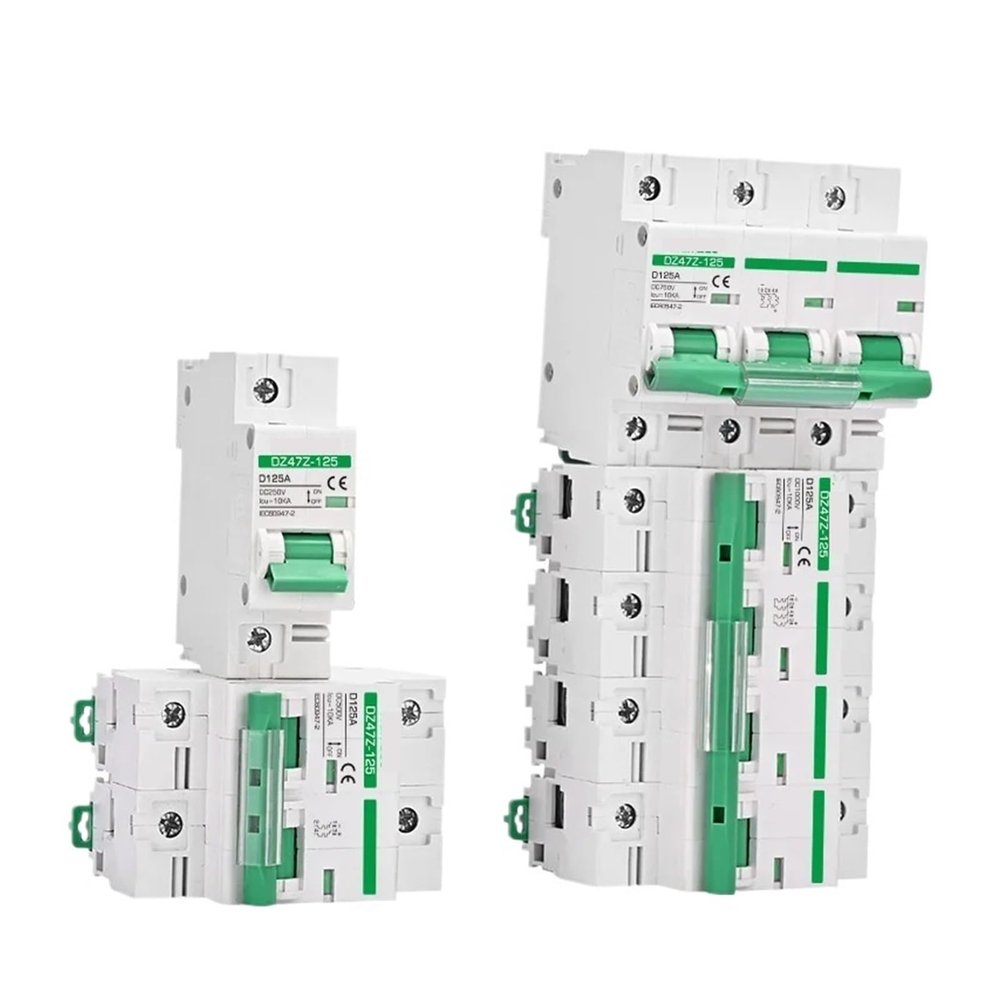 DUOCARA Dc Mcb 250v 500v 750v 1000v 1/2/3/4 Poles Photovoltaic Switch Solar Panel Protector Circuit Breaker for Dc 16a 32a 50a 100a 125a