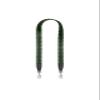 KOLOMOMO Handmade Epsom and Swift leather woven shoulder straps can be used for Bolide bags, 2424 bags (Noir vert Silver Buckle) view 1