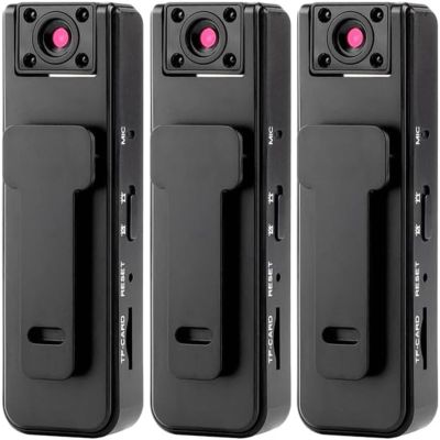 HIDEZHI Ultra HD 2-in-1 Sports Video & Audio Recorder, Sports Action Camera, 1080P Wearable Body Camera, IR Night Vision, Wide Angle, 5H Record, Clip-On Sports Recorder (3pcs)
