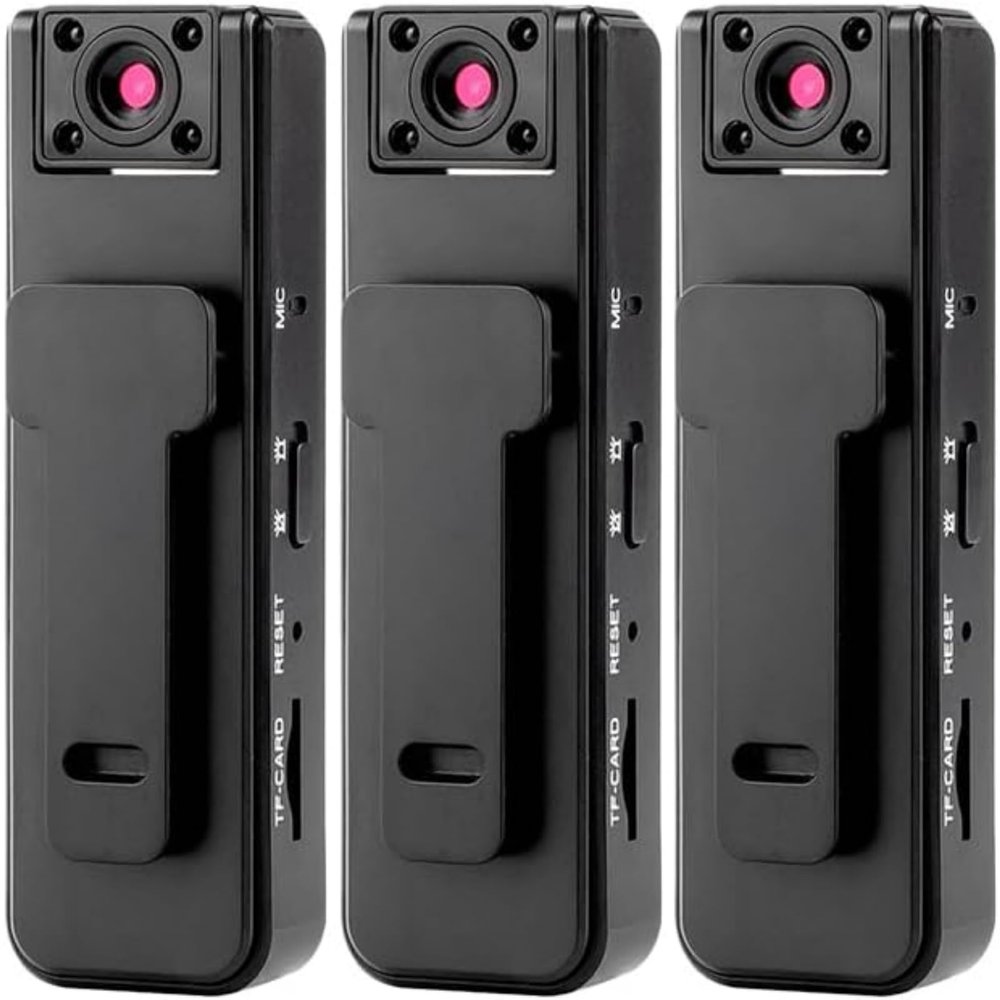 HIDEZHI Ultra HD 2-in-1 Sports Video & Audio Recorder, Sports Action Camera, 1080P Wearable Body Camera, IR Night Vision, Wide Angle, 5H Record, Clip-On Sports Recorder (3pcs)
