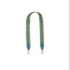 KOLOMOMO Handmade Epsom and Swift leather woven shoulder straps can be used for Bolide bags, 2424 bags (New Blue Jean Lime Silver Buckle) view 1